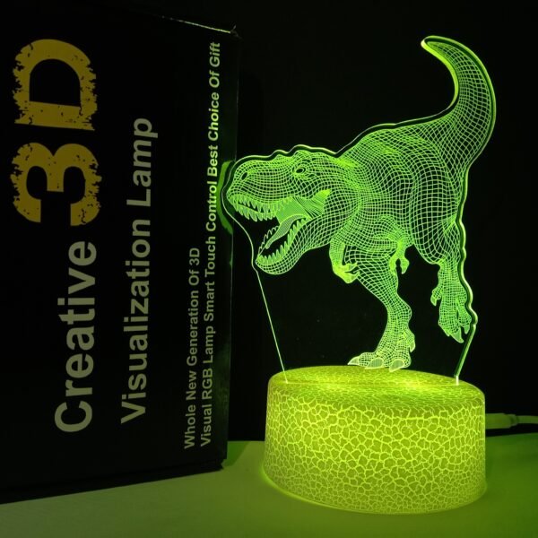 Beettlamp 3D Dinosaur Night Light 3D Hologram Illusion Lamp - Image 9