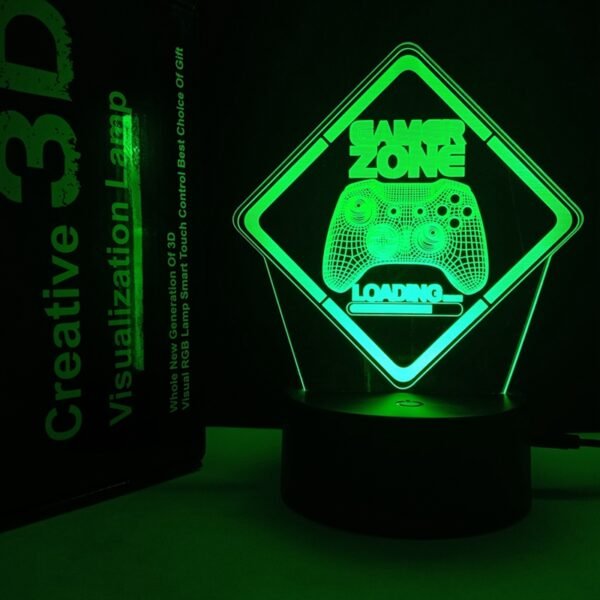 Beettlamp Gamer Zone Night Light with Gamepad Graphic 3D Illusion LED Lamp 16 Colors - Image 5