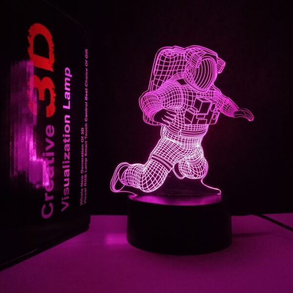 Spaceman 3D Night Light, Astronaut Rocket Optical Illusion Lamp Birthday Gift Idea for Outer Space Fan Xmas, Living Room Decor Night Light with 16 Colors Changing