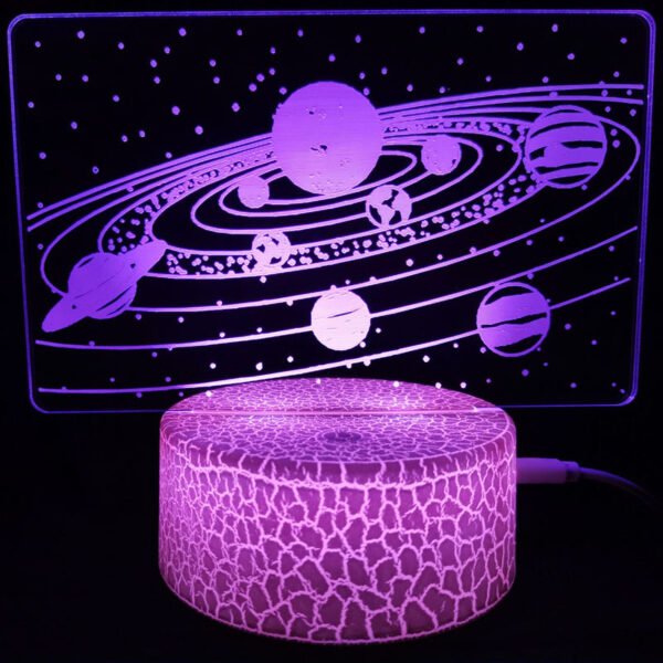 Solar System 3D Optical Illusion Side Table Lamp - Image 8