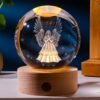 Beettlamp 8CM Crystal Ball Night Light for Kids with Wooden LED Light Base - Image 7