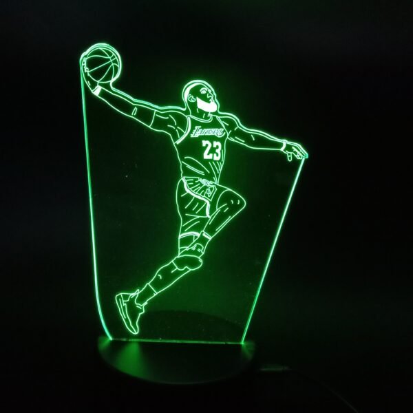 Basketball Stars 3D Illusion Lamp Basketball Fans Gift - Image 2
