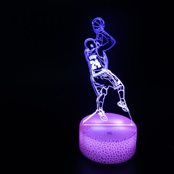 Customize Football Basketball Stars Photos Pets To 3D Lamps Just send Us A High Definition Picture - Image 9