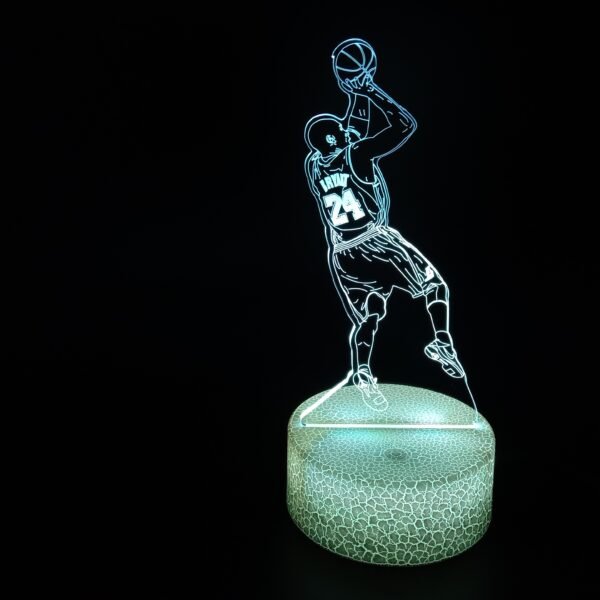 Basketball Stars 3D Illusion Lamp Basketball Fans Gift - Image 11