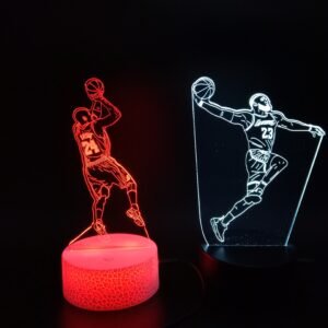 Basketball Stars 3D Illusion Lamp Basketball Fans Gift