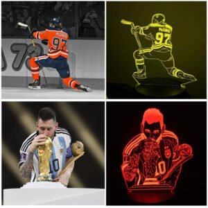 Customize Football Basketball Stars Photos Pets To 3D Lamps Just send Us A High Definition Picture
