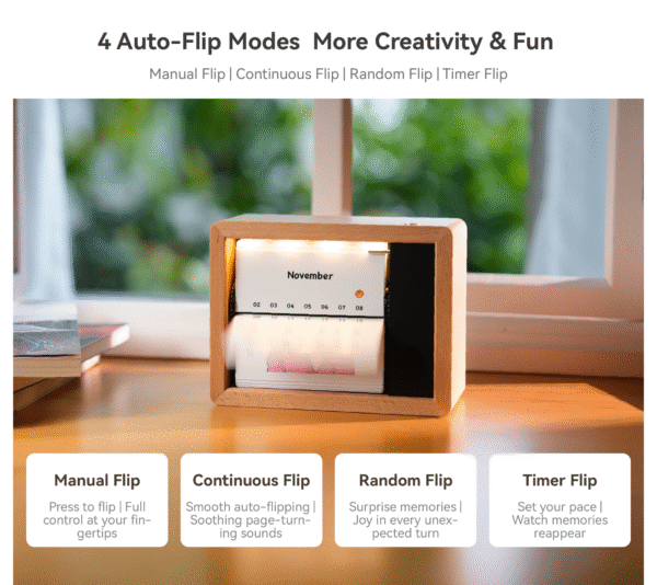 Motorized Flip Book Personalized Photo Machine Magic Box with LED Light 32 Pages - Image 10
