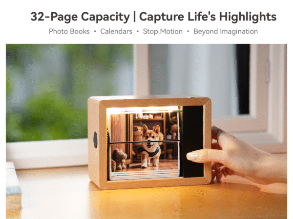 Motorized Flip Book Personalized Photo Machine Magic Box with LED Light 32 Pages - Image 11