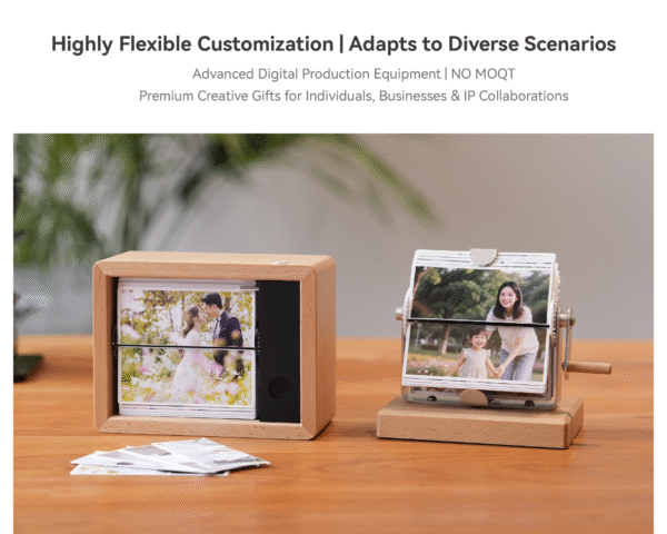 Motorized Flip Book Personalized Photo Machine Magic Box with LED Light 32 Pages - Image 14