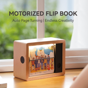 Motorized Flip Book Personalized Photo Machine Magic Box with LED Light 32 Pages